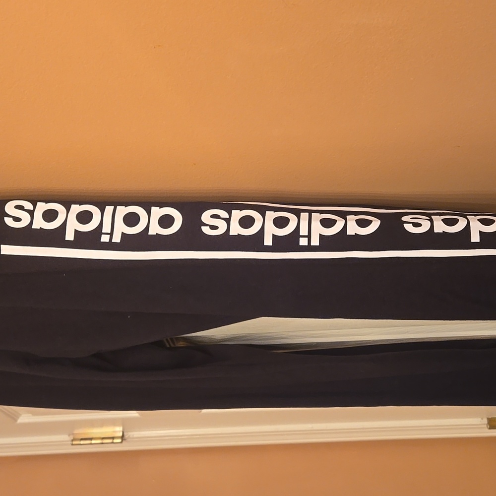 Adidas Black Tee with White Logo and Matching Pants - Picture 3 of 7